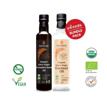 Bundle Pack - Organic Cold Pressed Perilla Seed Oil 275ml + Organic Extra Virgin Coconut Oil 275ml