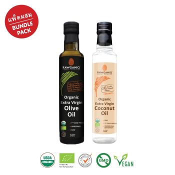 Bundle Pack - Organic Extra Virgin Olive Oil 275ml + Organic Extra Virgin Coconut Oil 275ml