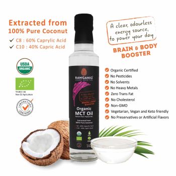 Organic MCT Oil Coconut Based 100% 275ml