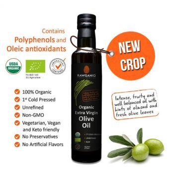 Organic Extra Virgin Olive Oil, Cold Pressed, Unrefined 275ml